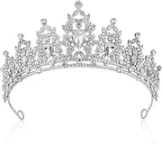 [Tecfinty] Crown, women's crown, tiara, crown, princess bride, princess crown, crown, crown, bridal tiara, small crown, Unique Size, Alloy and rhinestones, Rhinestone