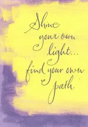 Encouragement Cheerful Shine Your Own Light Sunlight Path Hallmark Card