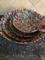 Perler Bead Bowls Nesting - Set Of 5 - FREE SHIPPING
