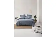 Nara Quilt Cover Set (Bluestone) - Super King