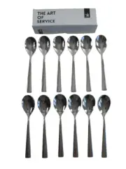 Hepp NEW Set of 12 Accent Modern Stainless Steel Premium 8" Table Spoons Sleek