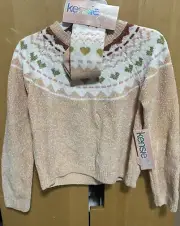 "Kensie Girl" Pull Over Sweater With Matching Socks "Super Soft" Size 10 New