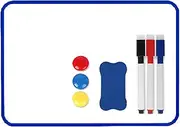 Mtxorvix Mini Magnetic Whiteboard, 21 X 30 cm Small White Board, A4 Desktop Dry Erase Board, Portable Double-Sided Dry Erase Board with Marker and Board Eraser, for Office,School & Home (Blue)