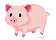 LUCKY PIG (Glücksschwein) Cute Large CARDBOARD CUTOUT / STAND UP / STANDEE