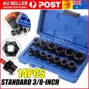 14Pcs Impact Bolt & Nut Remover Set Nut Extractor Socket Bolt Remover Tool Kit