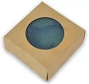 50 CYP Kraft Square with Round Window Soap Box - Homemade Soap Packaging - Soap Making Supplies - 100% Recycled Materials - Made in USA! - 50 Pack