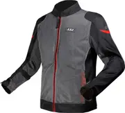 LS2 Airy Motorcycle Textile Jacket, black-grey-red, Size L for Men Black Grey Red