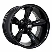 GTW Black Godfather Aluminum Golf Cart 14x7 Wheel |4x101.6mm Bolt Pattern |Each