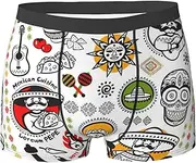 [YANYU] mexican salsa symbols Print Stylish Men Briefs Breathable Stretch Lightweight Comfortable for All Day Wear