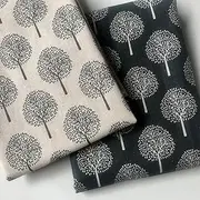 Beige Mulberry Tree Cotton Linen Fabric Natural Light Grey Hessian Jute Material Home Decor Curtain Upholstery- 150cm Wide Canvas (2 Metres)