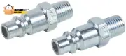 Industrial Air Plug Set, 3/8 Inch Body Size, 1/4 Inch NPT Male Threads Size, Zi