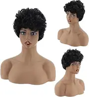 minkissy Professional Short Curly Wig Net Cover Women's Fashion Hair Wig Comfortable and Ventilative for Daily Wear