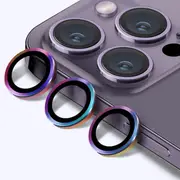 Metal Camera Lens Glass Individual Eagle Protector Cover - For Apple iPhone 16 Pro / 16 Pro max (3pcs) - Rainbow