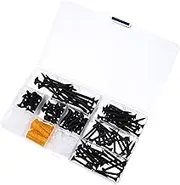 Mipcase Black Hardened Cross Round Head Screws Set 190pcs Self Tapping Screws for Repairing Multi-function Fixing Kit