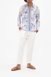 COLLARED LONG SLEEVE SHIRT PAINT ME POSITANO