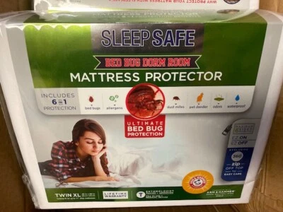 Sleep Safe Ultimate Anti-Bed Bug Mattress Protector, Twin XL - Dorm Room (NEW)
