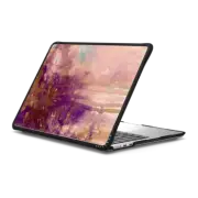MacBook Air 13-inch (M2 - M4) Impact Case CARNIVAL DREAMS 4 Girly Pastel Blush Pink Eggplant Purple Rust Brown Abstract Watercolor Painting Spring Rain Clouds Pretty Storm Sky Swirls Drip Whimsical Chic Feminine Lovely