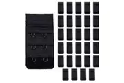 30 Pack Triumph 2 Hook Bra Band Extender Extension Clip On Band Strap Black Bulk