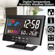 Outdoor Digital Alarm Clock Time Weather Station Thermometer Snooze Table Clock