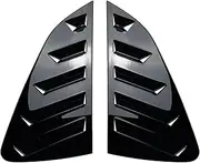 YJVVWQVF Car Rear Window Shutter Compatible for VW Polo Mk6 GTI TGI TSI MPI 2017-2023 Car Accessories Pair Cover Trim Window Louver Side Vent Trim(Glossy Black)