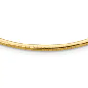 14K Yellow Gold 3mm Lightweight Omega Necklace