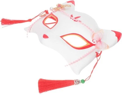 Japanese Fox Mask Kauki Masquerade Masks Halloween Cosplay Kauki Masks Half Face