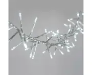 720 LED Christmas Light, Clear Cable, White, 9M Clustered Fairy Lights, Plug-in Power, 8 Functions Mode, Indoor/Outdoor Décorations for Parties,