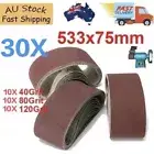 30pcs 75 X 533mm Sanding Belt 3 X 21inch Abrasive Sandpaper 40 80 120 Mixed Grit