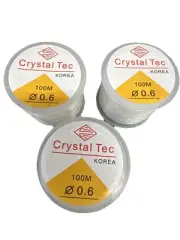 3 Pk Crystal Tec 0.6mm 100m Stretch Elastic Clear Cord For Jewelry Making Crafts