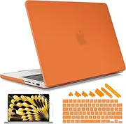 May Chen Case for M4 MacBook Pro 14 Inch 2021-2024 A3112 A3401 A3185, M3 A2918 M2 A2779 M1 A2442 Pro Max Chip, Plastic Hard Shell With Keyboard Cover, Orange