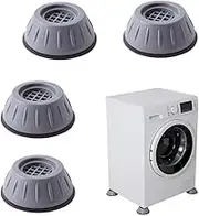4 Pcs Shock and Noise Cancelling Washing Machine Support, Noise Reducing and Anti Slip Anti Vibration Rubber Washing Machine Feet Pads, Anti-Walk Dryer Washer Vibration Pads,Washing Machine Stabilizer