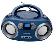 Portable CD Player Boombox with FM Radio, Bluetooth, and USB Port | Blue Jay
