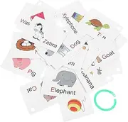 Toyvian 1 Early Education English Letter Flash Cards Cartoon Erasable Learning Cards for Ages Cognitive Plaything for Interactive Parent Learning Experience
