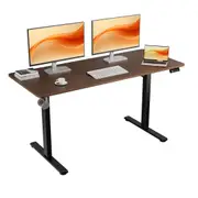 Electric Standing Desk Adjustable Motorised Sit Stand 140cm Walnut New