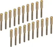 20Pcs Chainsaw Sharpener, High Hardness Emery Burr Grinding Head, Rotating File Sharpening Tool Set Kit for Chain Saw Stone Jewelry Wood Gold, Silver (4mm, 4.8mm, 5.5mm) (4mm)