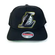 Los Angeles Lakers Hat - Black Tri TPU Classic Redline Snapback - Mitchell & Ness