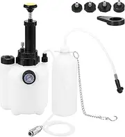 Brake Bleeder Kit 3L Manual Vacuum Pump with 1L Fluid Bottle & 4 Adapters for Car Truck SUV Sedan Maintenance