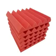 6pk Red 2inch Acoustic Foam Panel Tile Wall Home Studio Sound Proof 12x12x2