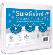 Sure Guard Mattress Protector - QUEEN. WATERPROOF, HYPOALLERGENIC, BLOCKS DUST