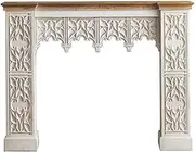 Hallway Table Vintage Solid Wood Entryway Table Hollow Carved Console Table Mantelpiece Accent Table for Entryway, Living Room Foyer Console Tables for Hallway Slim