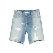[Cole Buxton] Cole Buxton Distressed Denim Shorts M BLUE