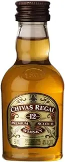 Chivas Regal 12 Year Old Blended Scotch Whisky Glass Miniature 50mL
