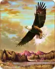 EAGLES in Nature SOARING EAGLE Queen Size Soft Faux Mink HEAVY Warm Bed BLANKET