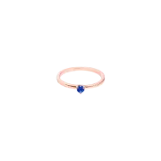 (W) Pandora Solitaire Ring Rose Gold Plated Stellar Blue