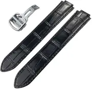[BKUANE] Calfskin Watch Watchband，For Ballon Bleu De Cartier Convex Type Watch Strap 14/16/18/20/22mm Bracelets