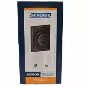 Schlage Bronze Single Cylinder Deadbolt Lock Addison Aged New NIB