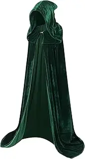 maxToonrain Velvet Hooded Cape for Adult,Unisex Halloween Cloak Witch Vampire Cosplay Costumes Accessories