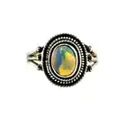 NWT Sterling Silver 925 Opal Ring Size 10 Southwestern Rope Statement