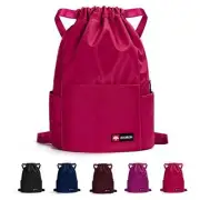 Waterproof Drawstring Gym Backpack Bag for Men & Women, Sport Gym 1 A05-rose