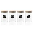 4x Lemon & Lime Camden 250ml Glass Jar Food Storage Airtight Container CLR w/Lid